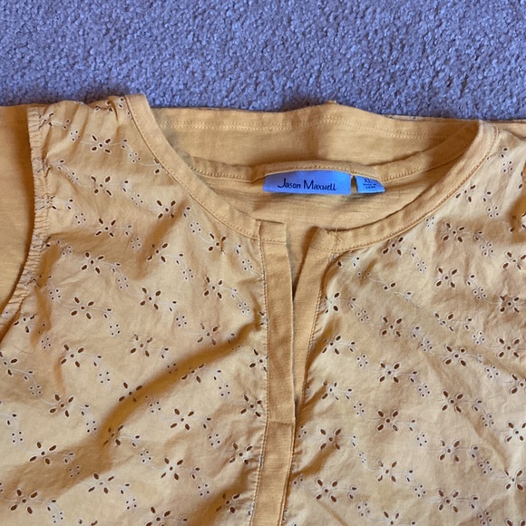 Jason Maxwell women’s sleeveless eyelet shirt xl - Picture 9 of 9